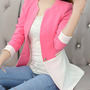 New Fashion Cotton Plain Womens Casual Suit Jackets FLA1131-A-6018-53-Rose-1