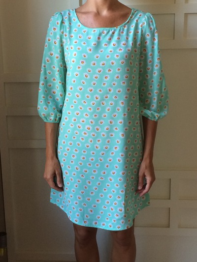 Mint Daisy Print Shift Dress