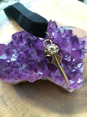 Raven Skull Choker