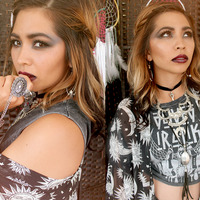 Raven Skull Choker in Silver - Thumbnail 1