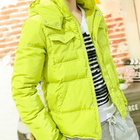 New Fashion Korean Style Long Sleeves Coat 925SJ-H02-108-Green - Thumbnail 1