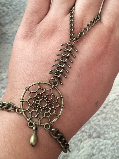 Dream Catcher Hand Harness in Brass