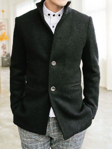 New Fashion Korean Style Long Sleeves Coat 925SJ-H07-123-Black