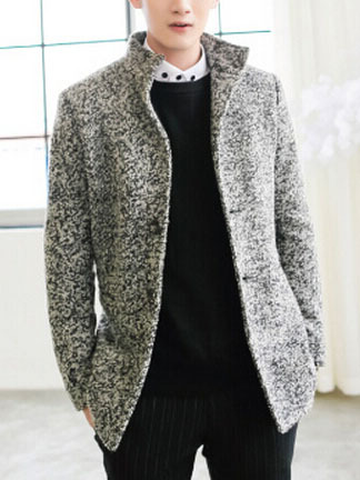 New Fashion Korean Style Long Sleeves Coat 925SJ-H07-123-Dark Gray