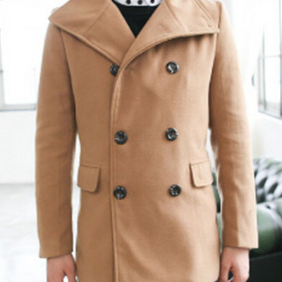New fashion korean style long sleeves coat 925sj-h08-103-khaki