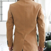 New Fashion Korean Style Long Sleeves Coat 925SJ-H08-103-Black - Thumbnail 4