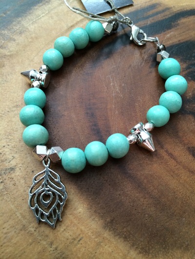 Light as a Feather Bracelet in Mint