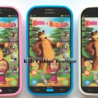 Kids Smart Phone Masha i Medved Blue, Red White or Pink - Thumbnail 3