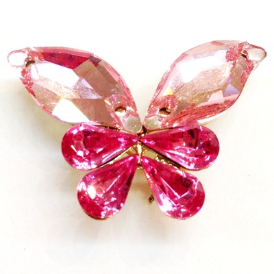 Pink swarovksi butterfly