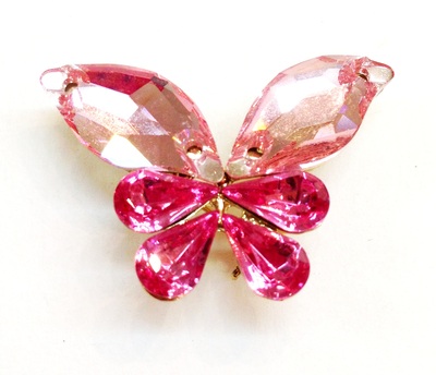 Pink Swarovksi Butterfly