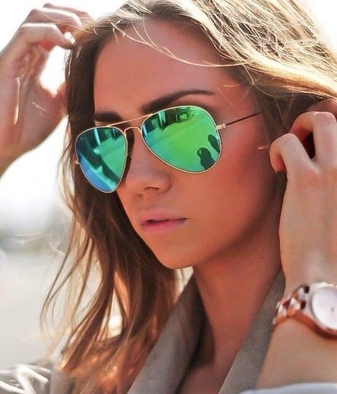 Shine Away Aviator Sunglasses 