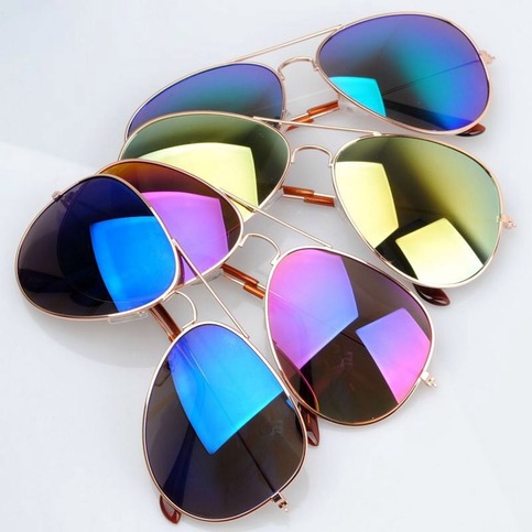 Mirrored Aviator Sunglasses