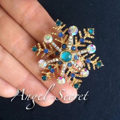 Ring f elsa costume snow queen anime cosplay ring for frozen dress silver blue snowflake - Thumbnail 3