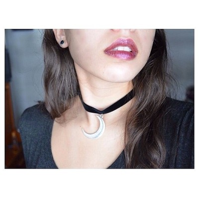 Serena moon choker in silver