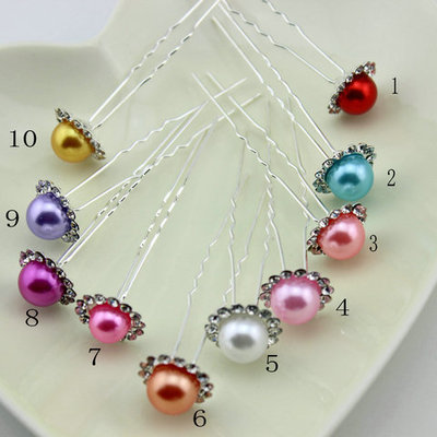 New fashion big pearl & alloy rhinestone bridal hair sticks & wedding women hair accessories 
