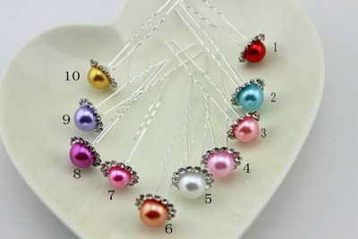 New Fashion Big Pearl & Alloy Rhinestone Bridal Hair Sticks & Wedding Women Hair Accessories 