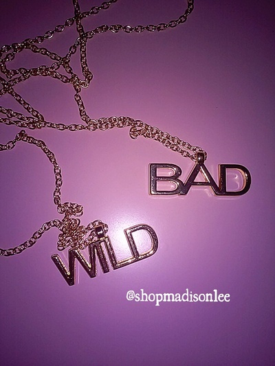 Bad/wild pendant necklace