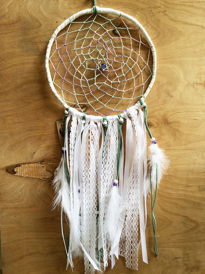 Angel Tears Dream Catcher (mint) 9"
