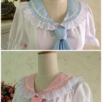 {Set}Lolita Sailor Collar School Unifrom TUTU Top and Skirt Suit Free Ship SP141014 - Thumbnail 2