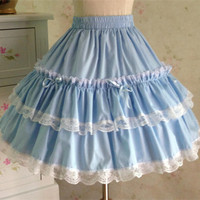  {Set}Lolita Sailor Collar School Unifrom TUTU Top and Skirt Suit Free Ship SP141014 - Thumbnail 3