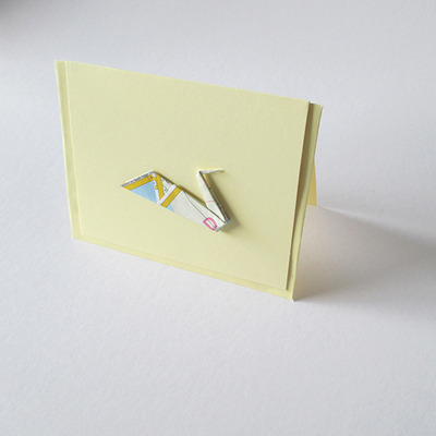 Stripey Eco Swan Snail Mail Card