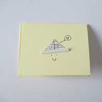 Happy Eco Hat Card - Reclaimed Paper - Thumbnail 1