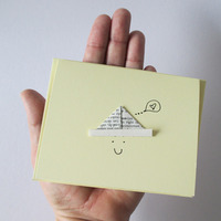 Happy Eco Hat Card - Reclaimed Paper - Thumbnail 3