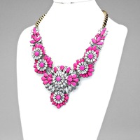 Amalfi Pink Floral Necklace - Thumbnail 1