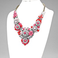 Amalfi Coral Floral Necklace - Thumbnail 1