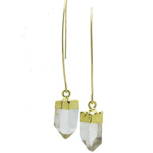 Crystal Quartz Point Earrings