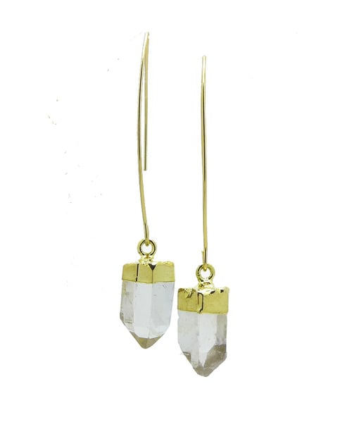 Crystal Quartz Point Earrings