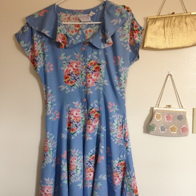 90's mini floral dress