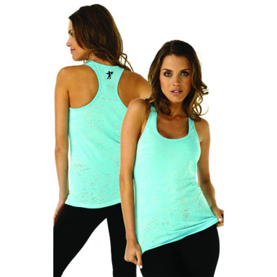 Women's burnout razor tank top