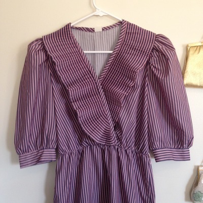 Pleated collared dress - Thumbnail 1