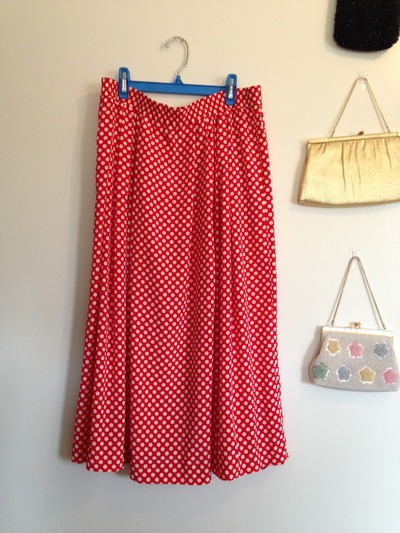 Red Polka Dot Skirt (L/XL)