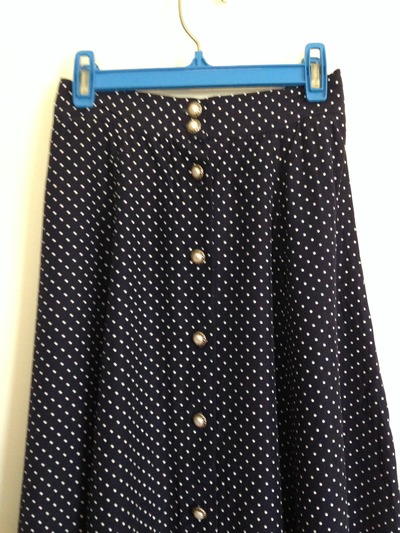 Navy Polka Dot Skirt (xs/s)