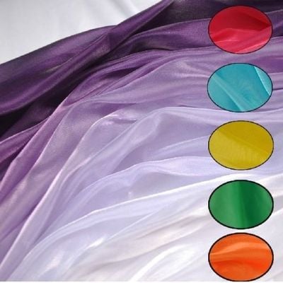 Mat15 frozen inspired sea blue purple iridescent crystal organza fabric by meter - Thumbnail 5