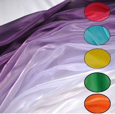 MAT15 Frozen Inspired sea blue purple Iridescent Crystal Organza Fabric BY Meter