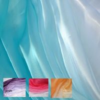 MAT15 Frozen Inspired sea blue purple Iridescent Crystal Organza Fabric BY Meter - Thumbnail 1
