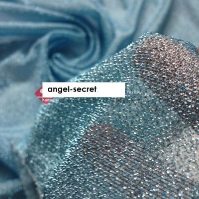 MAT4 Frozen Inspired Elsa silver blue viscose Fabric 110CM Wide spandex