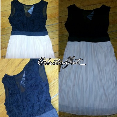 Accordion pleats sheer dress