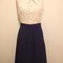 Long Navy Braided Skirt-2