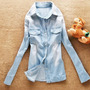 Sienna Long Sleeve Button Up Denim Shirt - Thumbnail 1