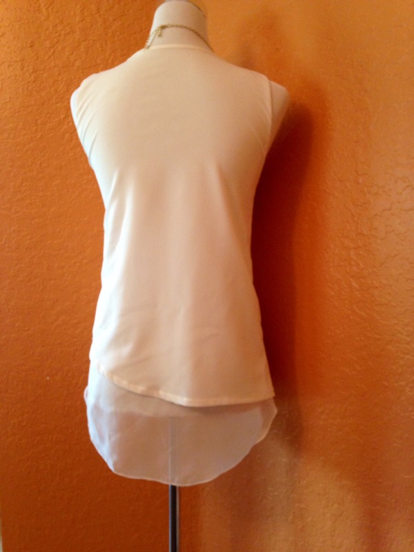 Crisp- White Chiffon Layered Tank 
