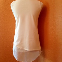 Crisp- White Chiffon Layered Tank 