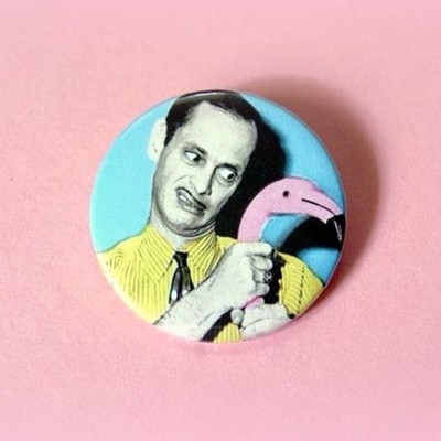 John waters - pinback button, magnet or clip 1.5 inch (38mm)