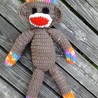 Rainbow Sock Monkey - Thumbnail 1