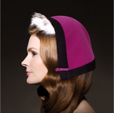 HA13 movie Frozen Anna Custom Cosplay Costume Snow Queen Anime hat furry fur