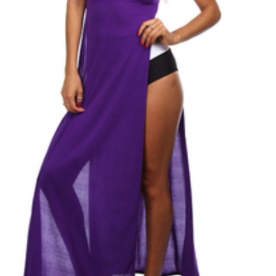 Women's high slit skirt