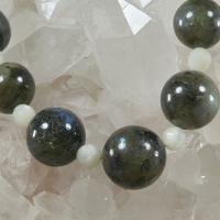 Labradorite and Rainbow Moonstone Necklace - Thumbnail 1